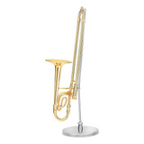 Réplica Miniatura De Trombón De Oro Estuche Tamaño 5...