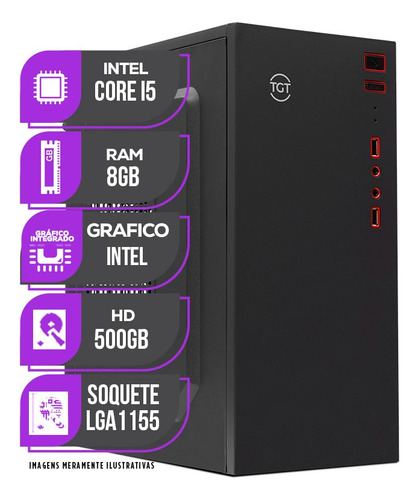 Pc Cpu Home Mancer, Intel I5, 8gb De Memoria Ram, Hd 500gb