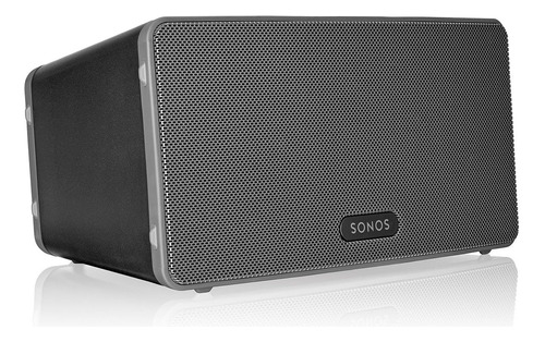 Parlante Wi-fi Sonos  Play 3 - Negro + Bridge Sonos - Blanco