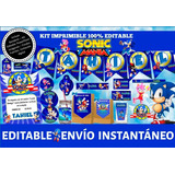 Kit Imprimible Sonic Candy Bar Decoración Invitación R53