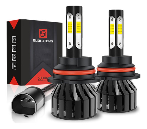 Kit Focos Led 4 Lados H4 9007 H13 9004 16000lm Focos Auto