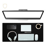 Mousepad Desk Pad Grande Em Courino 75x34cm Preto Premium Desenho Impresso Liso