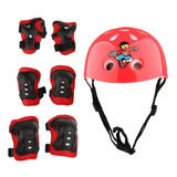 Conjunto/7pcs Casco De Patinaje De De Niños + 3 Pares