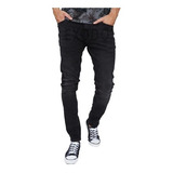 Jeans Pitillo Hombre Gris Grafito 