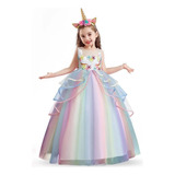 Vestido De Fiesta De Princesa, Unicornio, Ropa De Cumpleaños