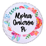 Sorority Shop Alpha Omicron Pi - Toalla De Playa Redonda Con