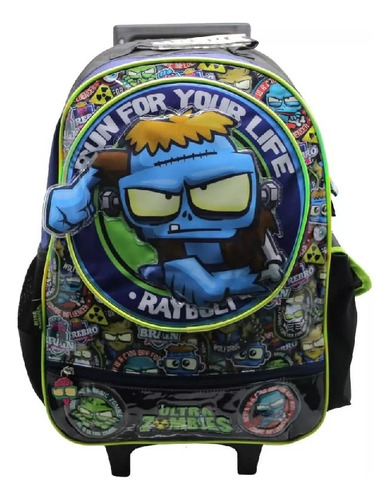 Mochila Zombie Om800 45cm Primaria Carro 18 Escuela Nene C