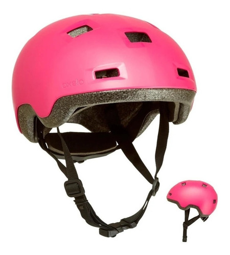 Capacete Infantil Com Ajuste Rosa Para Skate Patins Bike Etc