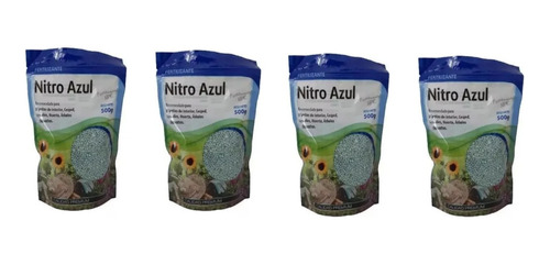 Nitro Azul Fertilizante 500gr  X 4 Unidades Para Cesped