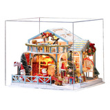 Diy Casa De Muñecas De Madera Navidad Miniatura Muebles Kit
