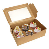 Porta Cupcakes Jucoan Paquete De 50 Cajas Kraft Para  C Ppp