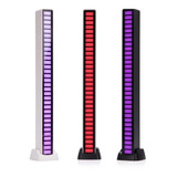 Barra De Luz Led Control De Sonido Al Ritmo Música Rgb Color De La Luz Negro