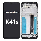 Frontal Lcd Touch Compatível LG K41s Lm K410 Com Aro Chassi