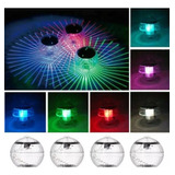 4pcs Rgb Mudança De Cor Flutuante Solar Piscina Luzes A