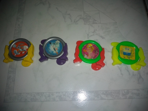 Lanzadores De Chapas Tipo Tazos Bob Esponja Looney Tunes