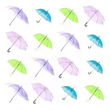 10 Paraguas Transparente Sombrilla Portatil Lluvia Mayoreo