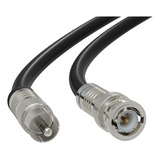 Cable Bnc A Rca Rg6 De 9 Pies, Color Negro, Grado Profesiona