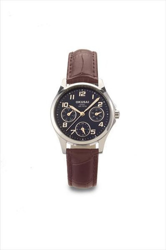 Reloj Mujer Okusai Okd0059-crl-2b Malla Cuero Sumergible