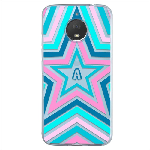 Funda Para Motorola Estrellas Personalizada Con Tu Inicial