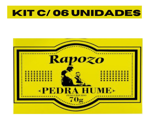 Kit 06 Pedra Hume 70g Adstrigente  Anti-séptico - Rapozo