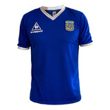 Camiseta Argentina 1986 Mundial 86 Suplente Azul Retro