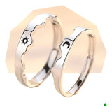 Anillos Parejas Sol Luna Compromiso Boda Ajustable Shanmeng