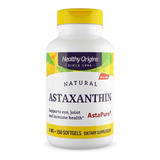 Astaxantina Natural De Healthy Origins 4 Mg 150 Cápsulas Blandas Sin Sabor