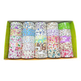 Cinta Washitape Tela Decorativas Scrapbooking Adhesiva X 12u