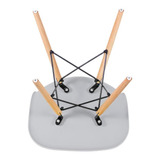 4 Cadeiras Charles Eames Eiffel Dsw Wood Cinza