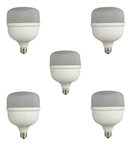 5 Lampada Led 30w Iluminação Forte Area Grande E27 6500k