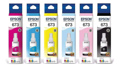 Combo Tintas Epson 673 Original (6 Colores)