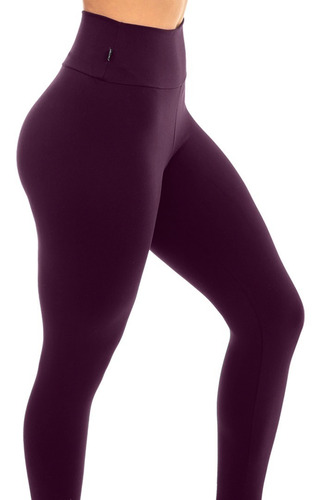 Legging Academia Fitness Cós Alto Supplex Berinjela