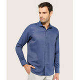 Camisa Hombre Patprimo Azul Poliéster M/l 44012575-50896