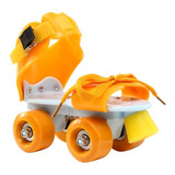 Patines Extensibles Infantil Freno 4 Ruedas 22al34 Amarillo