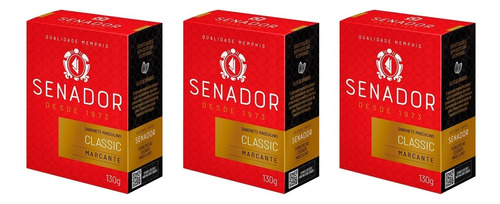 Senador Sabonete Perfumado Classic Masculino 3x 130g Cada 