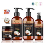 Kit Capilar X4 Activa Rizos Y Ondas Curly Con Aceite De Coco