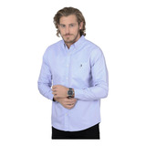 Camisa Casual Cuello Americano Manga Larga Lisa 75109001