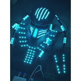 Traje Iluminado Tbz15 Robot Led Casco Depredador Con Zancos 