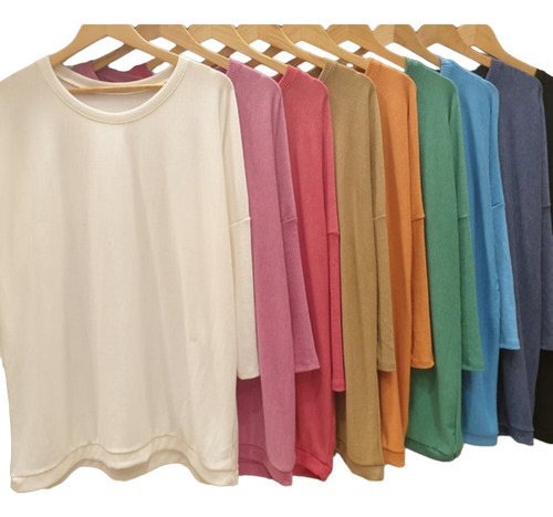 Maxi Sweater Lanilla. Varios Colores.