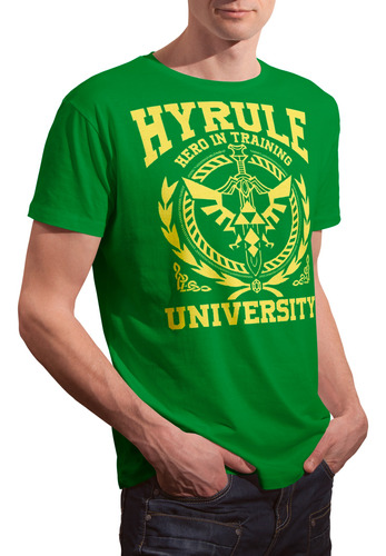 Polera Algodón Zelda Hyrule University Diseño Grande