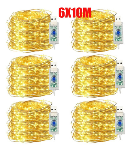 6pcs 10m Usb Fairy Lights Led Guirnalda De Luces De Cadena D