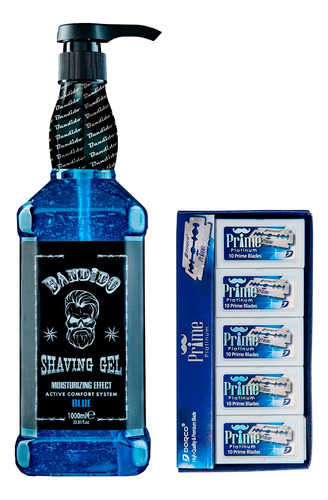  Pack Gel De Afeitar Bandido + Hojillas Dorco Prime X100