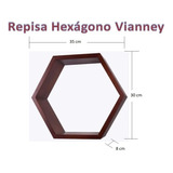 Repisa Hexagonal Vianney Color Chocolate
