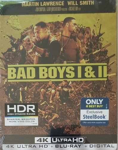 Bad Boys 1 Y 2 Steelbook Boxset Pelicula 4k Ultra Hd