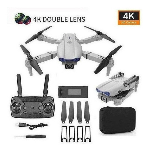 Mini Drone E99 Pro2 Professional 4k, Cámara Doble, 2 Batería