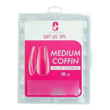 Tips Soft Gel 120 Pcs Médium Coffin