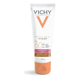 Protetor Solar Com Cor Média Negra Uv-glow Fps60 40g Vichy