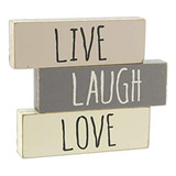 Señales - Hearthside 'live Laugh Love' Set Of 3 Inspirationa