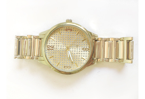 Relógio De Pulso Quartz Dourado (código 1960)