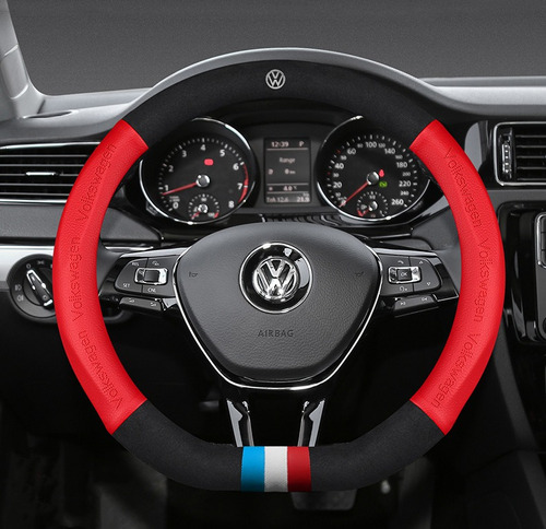 Adecuado Para Funda De Volante De Piel Volkswagen En Forma D